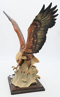 Giuseppe Armani Figurine of an Eagle, height 18 1/2 inches.