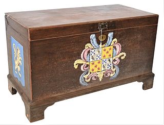 Mahogany Lift Top Chest, on bracket feet, early 19th century, height 28 inches, top 23 x 48 inches.
