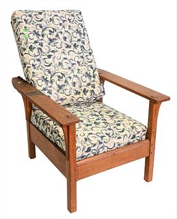L & JG Stickley Oak Morris Chair, early 20th century,Provenance: Estate of James Dana English of New Haven to benefit the New Hav