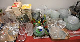 Large Group of Kosta and Miscellaneous Glass, to include fish plates, vases, candlesticks, bowls, etc.