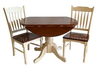 Kitchen Table, along with two chairs, height 28 inches, top 27 x 41 inches.