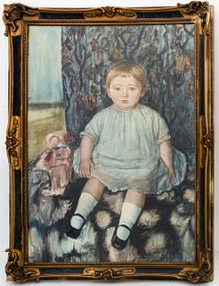 Minkowski 'Portrait of an Infant' Watercolor