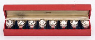 Cartier Sterling Silver Salt and Pepper Shakers, 8