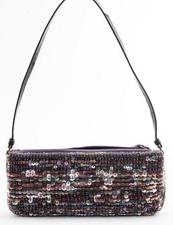Prada Purple Sequin Handbag Purse