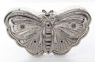 Judith Leiber Crystal Butterfly Minaudiere Handbag