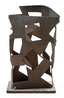 Brutalist Modern Welded Metal Abstract Sculpture