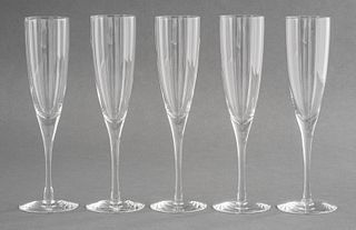 Tiffany & Co. Glass Champagne Flutes, 5