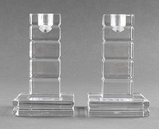 Minimalist Contemporary Glass Candlesticks, 2