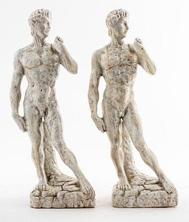 Ceramic Models of Michelangelo's David, Pair