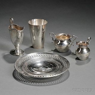 Five American Sterling Silver Trophies from Massachusetts Yacht Clubs