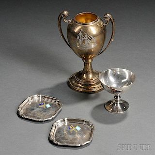 Four English Sterling Silver Yachting Trophies