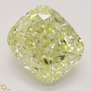3.02 ct, Natural Fancy Light Yellow Even Color, VVS2, Cushion cut Diamond (GIA Graded), Appraised Value: $45,800 