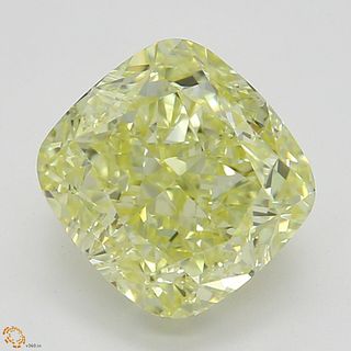 1.55 ct, Natural Fancy Yellow Even Color, VVS1, Cushion cut Diamond (GIA Graded), Appraised Value: $28,100 