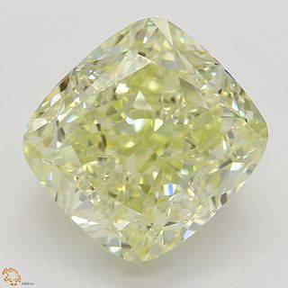4.50 ct, Natural Fancy Light Yellow Even Color, VVS1, Cushion cut Diamond (GIA Graded), Appraised Value: $99,900 