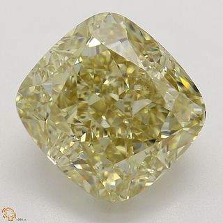 5.04 ct, Natural Fancy Brownish Yellow Even Color, VS2, Cushion cut Diamond (GIA Graded), Appraised Value: $94,700 