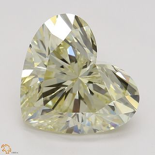 3.04 ct, Natural Fancy Light Brownish Yellow Even Color, SI1, Heart cut Diamond (GIA Graded), Appraised Value: $35,600 
