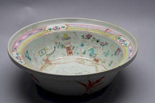 19th Century Chinese Enameled Centerpiece Bowl