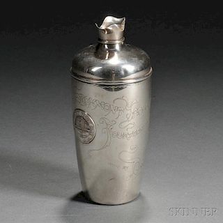 Whiting Sterling Silver Larchmont Yacht Club Trophy Cocktail Shaker