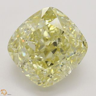 3.02 ct, Natural Fancy Light Brownish Yellow Even Color, VS2, Cushion cut Diamond (GIA Graded), Appraised Value: $33,800 