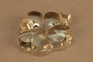 Vintage French Baccarat Crystal 4 Leaf Clover