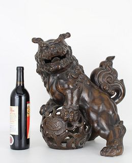 Chinese Bronze Foo Lion