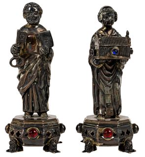 Hanau German Silver Saint Figurines