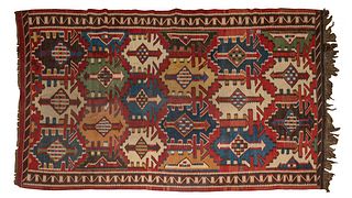 Caucasian Kuba Kilim Wool Rug