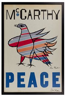 Ben Shahn (American, 1898-1969) 'McCarthy Peace' Lithograph Poster