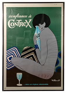Bernard Villemot (French, 1911-1989) 'Confiance a Contrex' Lithograph Poster