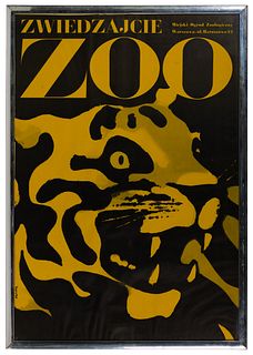 Waldemar Swierzy (Polish, 1931-2013) 'Zwiedzajcie Zoo' Poster