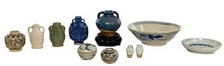 Chinese Ming Style Swatow Export Pottery and Porcelain Assortment
