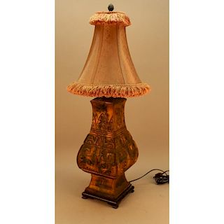 Antique Gilt Metal Lamp