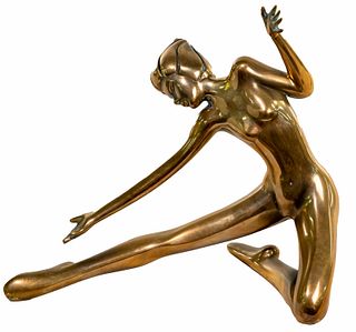 Tom Bennett (American, 1939-2016) Brass Nude Sculpture