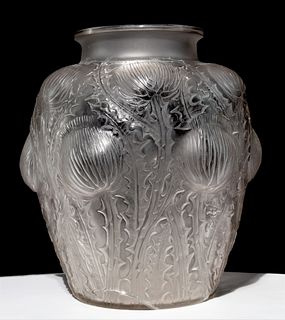 R Lalique 'Chrysanthemum' Vase