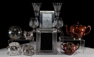 Tiffany, Waterford, Lenox Silver Overlay Assortment