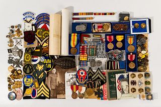 Military Medal, Patch and Ephemera Assortment