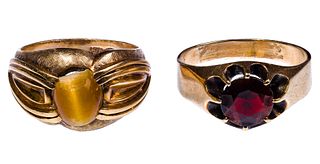 10k Yellow Gold and Gemstone Rings