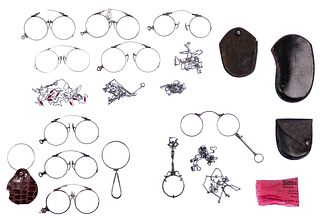 Folding Eyeglass, Chain and Case Assortment