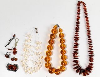 Sterling Silver and Amber / Pearl Jewelry Assortment