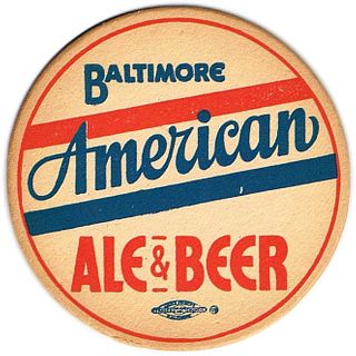 1940 American Ale & Beer 4 1/4 inch coaster MD-AMB-4