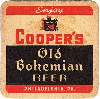 1938 Cooper's Old Bohemian Beer 4 1/4 inch coaster PA-LIEB-2