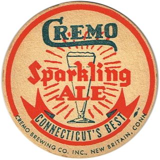 1933 Cremo Sparkling Ale 4 1/4 inch coaster CT-CREM-1
