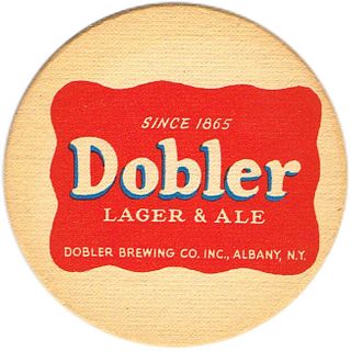 1955 Dobler Lager/Ale 4 1/4 inch coaster NY-DOB-1