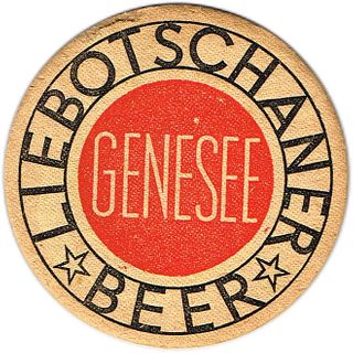 1936 Genesee Liebotshaner Beer 4 1/4 inch coaster NY-GEN-62