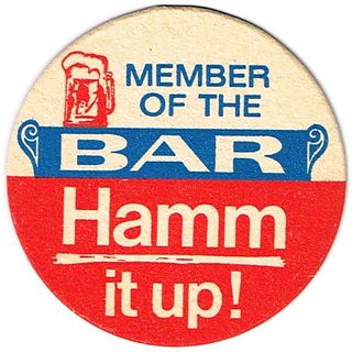 1967 Hamm's Beer 3 3/4 inch coaster MN-HAM-11