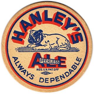1937 Hanley's Ale 4 1/4 inch coaster RI-HAN-5
