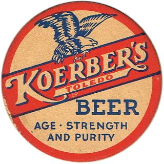 1933 Koerber's Toledo Beer 4 1/4 inch coaster OH-KOE-1