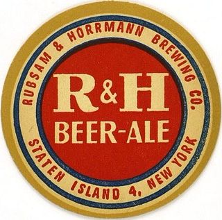1942 R&H Beer/Ale 3 3/4 inch coaster NY-R&H-23