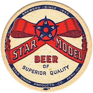 1950 Star Model Beer 4 1/4 inch coaster IL-STA-1