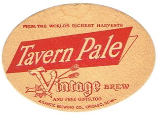 1954 Tavern Pale Vintage Brew 4 1/4 inch coaster IL-ATL-5